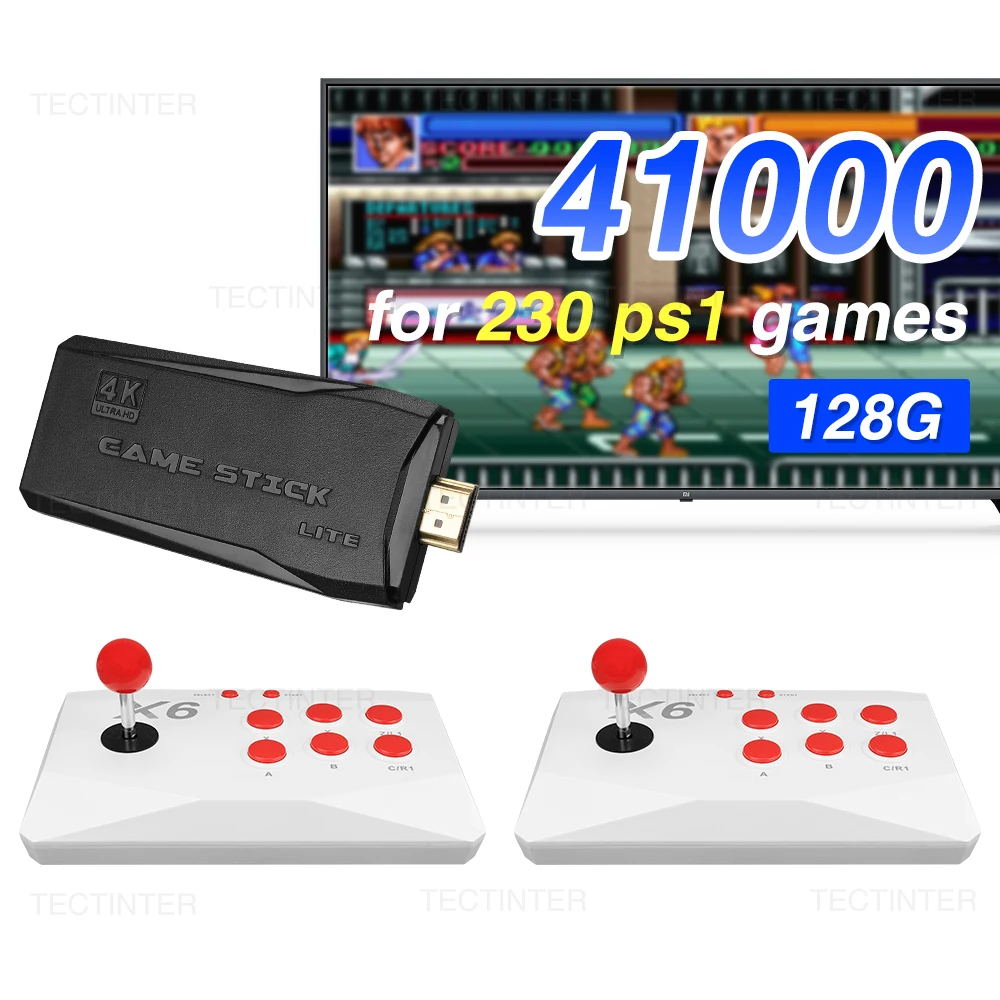 NM60652 Retro HD TV Video Game Console Arcade Keyboard Built-in 20000 Plus Games with Double Arcade Joystick
