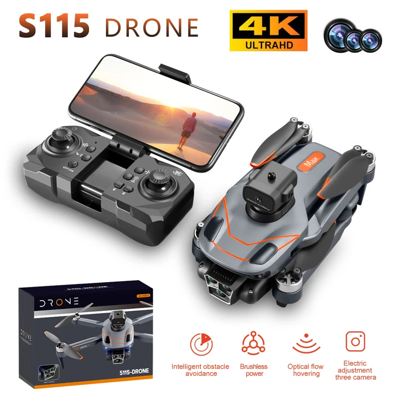 NM60746 New Drone 4k HD Camera Aerial Photography Obstacle Avoidance Helicopter Professional Brushless Optical Flow RC Quadcopter