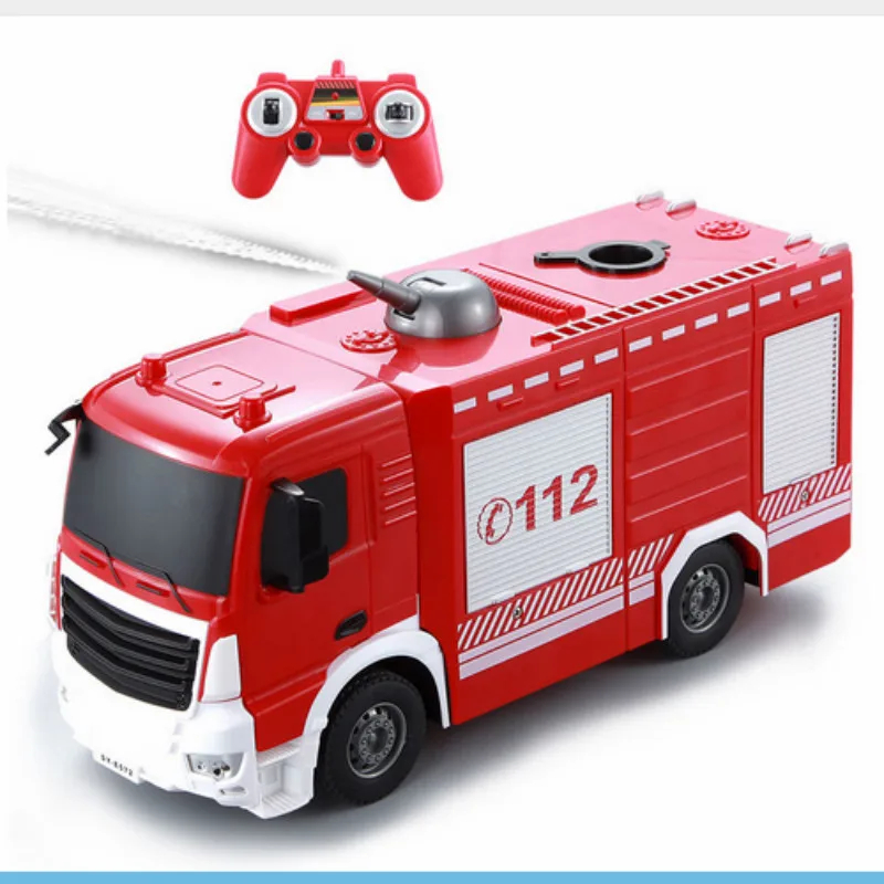 NM60824 Radio Control RC Fire Truck Remote Control Water Jet Fire Engine for Kids Gift Toys