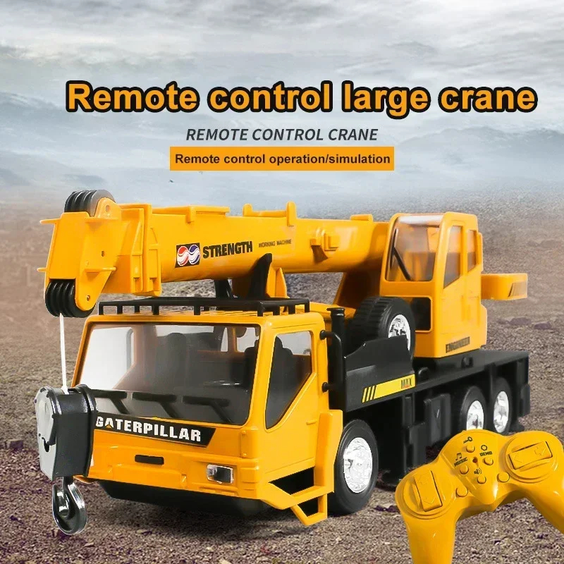 NM60441 Lift Construction Engineering Simulate Crane Model Trucks Car Remote Control Alloy Transporter Children Gift
