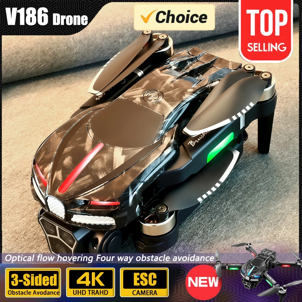 NM60444 Drone Wi-Fi FPV 4K HD Three Camera 360 Deg Laser Obstacle Avoidance Brushless Motor Optical Flow Localization RC Quadcopter Toy
