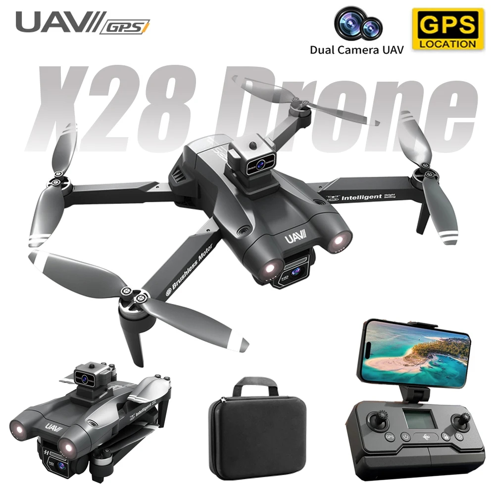 NM60471 RC Drone 5G Wi-Fi FPV 4K HD Dual Camera 360 Deg Laser Obstacle Avoidance Brushless Motor GPS Return RC Quadcopter Drone Toys