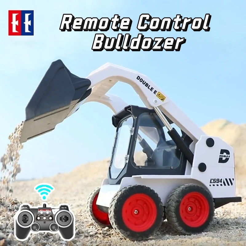 NM60491 E 1-14 RC Truck Toys for Boys Remote Control Excavator Skid Steer with Light Loader Model E594 Electric Children Gift