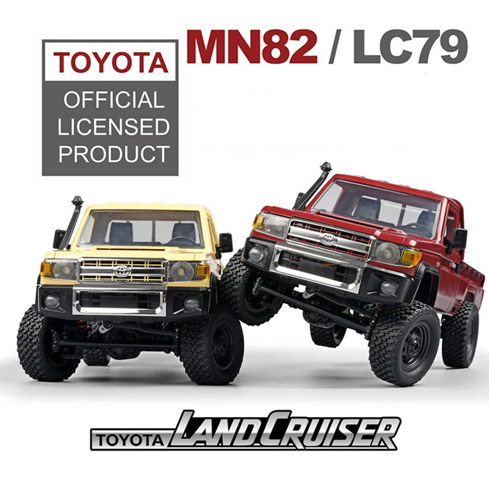 NM60537 RC Car MN82 Retro Full-Scale Simulation LC79 RTR 2.4G 4WD 280 Motor Remote Control Pickup RC Truck Model Car Toys - White