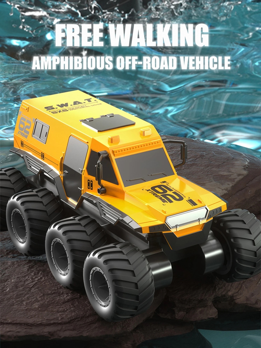 NM60670 2.4G Amphibious 8wheel Remote Control Car Large Foot Off-Road Climbing Vehicle Speed Racing Truck Waterproof Crawler Boy Toy