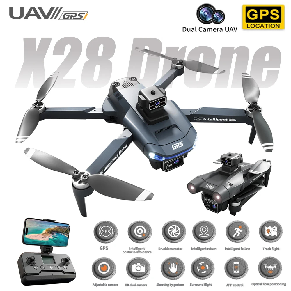 NM60731 RC Drone 5G Wi-Fi FPV GPS Return Brushless Motor 4K HD Dual Camera 360 Deg Laser Obstacle Avoidance RC Quadcopter Drone Toys