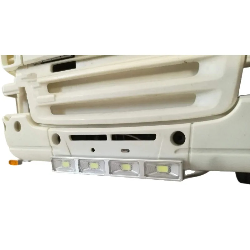 NM60762 Metal LED Spotlight Front Bottom Light for 1 by 14 Tamiya Scania RC Truck Tractor Trailer R620 56368 770s Modification Parts