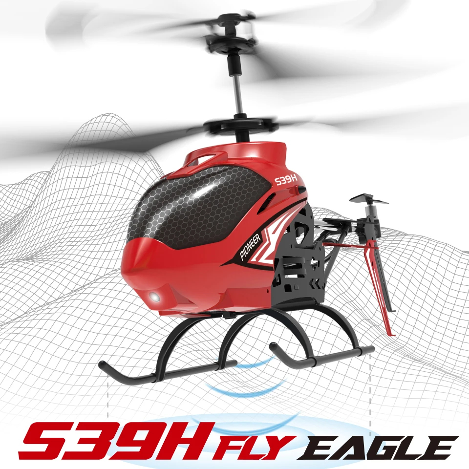NM60978 S39H RC Alloy Helicopter 4 Channel Equipped with Gyro LED Light Altitude Hold Remote Control Distance 20 m Children Gift