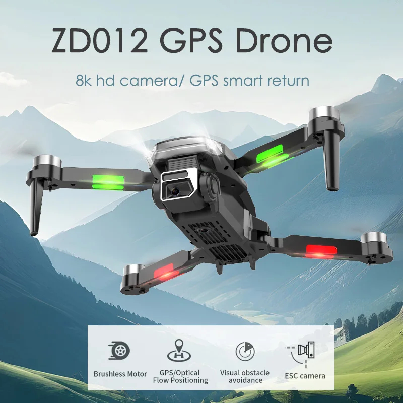 NM60994 GPS Drone Professional 8K HD Camera Brushless Motor RC Drone Wi-Fi Height Setting Smart Return Quadcopter UAV for Beginners
