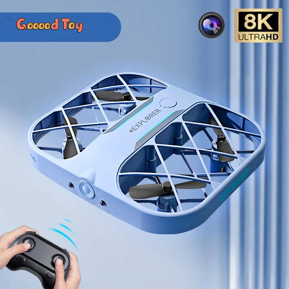NM61089 H107 Mini Ufo Drone Quadcopter with 8K 4K Camera HD App Wi-Fi FPV Drones Real-Time Transmission Pocket Plane Toy Boy