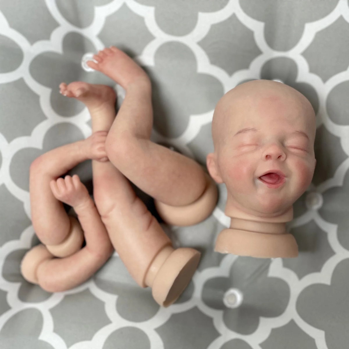 NM61319 Soft Solid Silicone Bebe Reborn Kits Painted By Artists Lifelike Mini Painted Finished Kits Bebe Reborn De Silicone