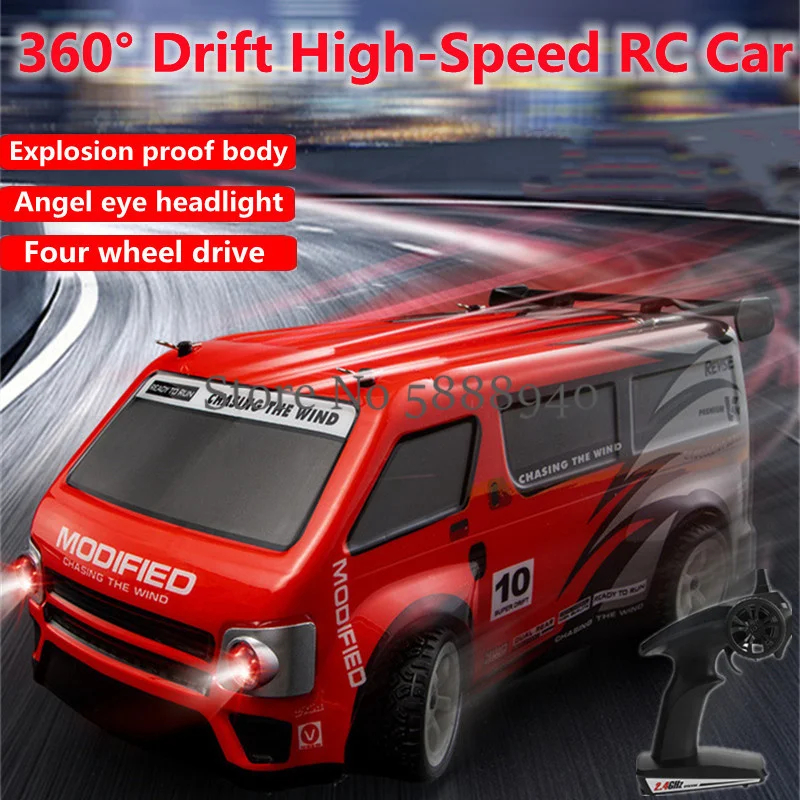 NM61585 MPV Drift High Speed 4WD Remote Control Truck 2.4G Angel Eye Headlight Off Road Racing Dual Wheel Mode RC Car Truck