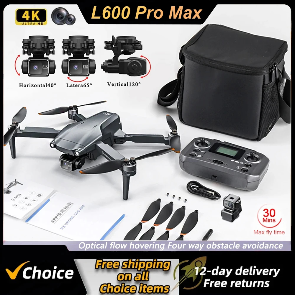 NM61749 New Drone 4K Professional 3-Axis PTZ HD Dual Camera Laser Obstacle Avoidance Brushless Motor GPS 5G Wi-Fi RC FPV Quadcopter -  UNO1RC