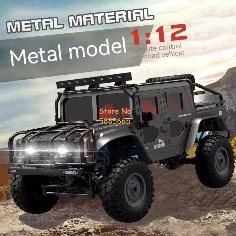 NM61769 Speed 4WD Crawler SUV Alloy Metal RC Truck 1-12 LED Lighting Waterproof Climbing Off Road Radio Remote Control Car Truck