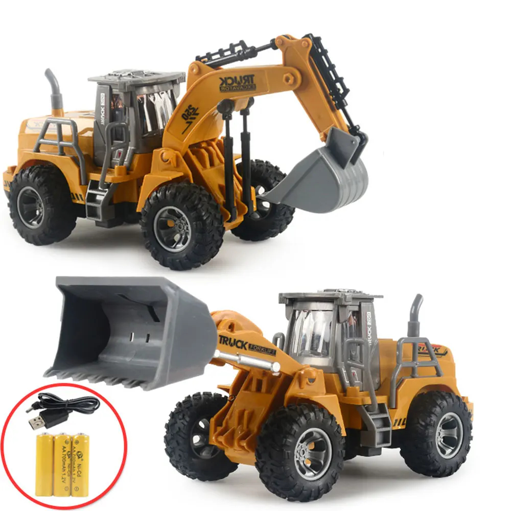NM58801 Remote Control Bulldozer RC Trucks Electric Vehicle Toys 1-32 Engineering Car Excavator Model Childrens Educational Gift