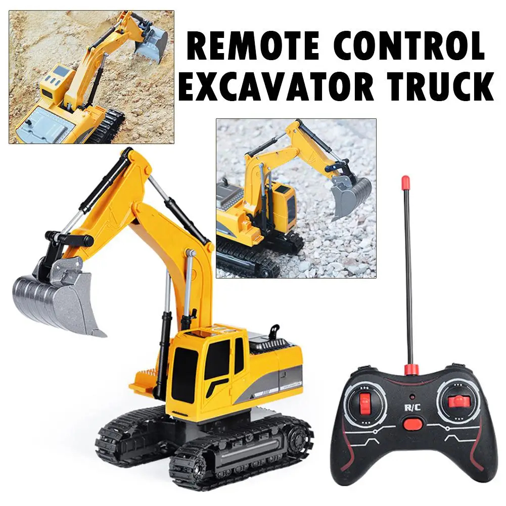 NM58842 RC Trucks Remote Control Excavator Bulldozer Toy for Boy Kids Gift Engineering Car Electric Vehicle Crane Dump Truck