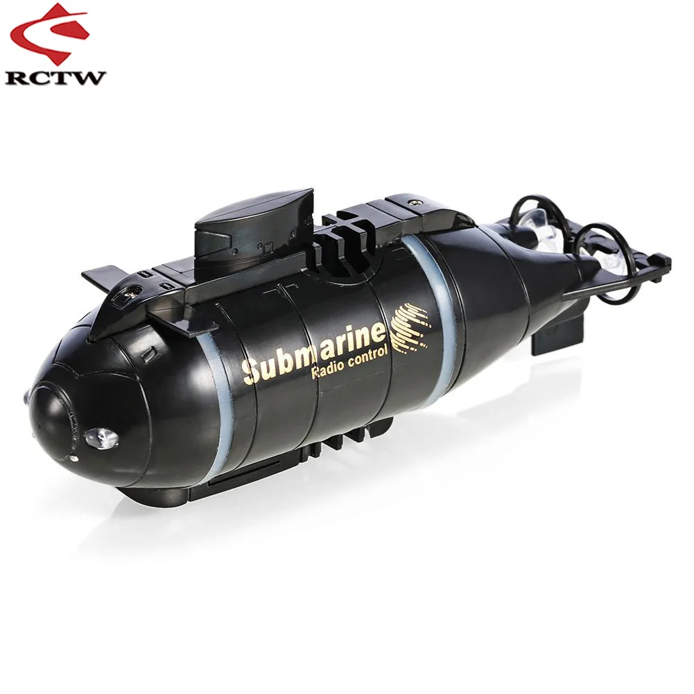 NM58881 Version Happycow 777-216 Mini RC Submarine Speed Boat Remote Control Drone Pigboat Simulation Model Gift Toy Kids - Black & Blue