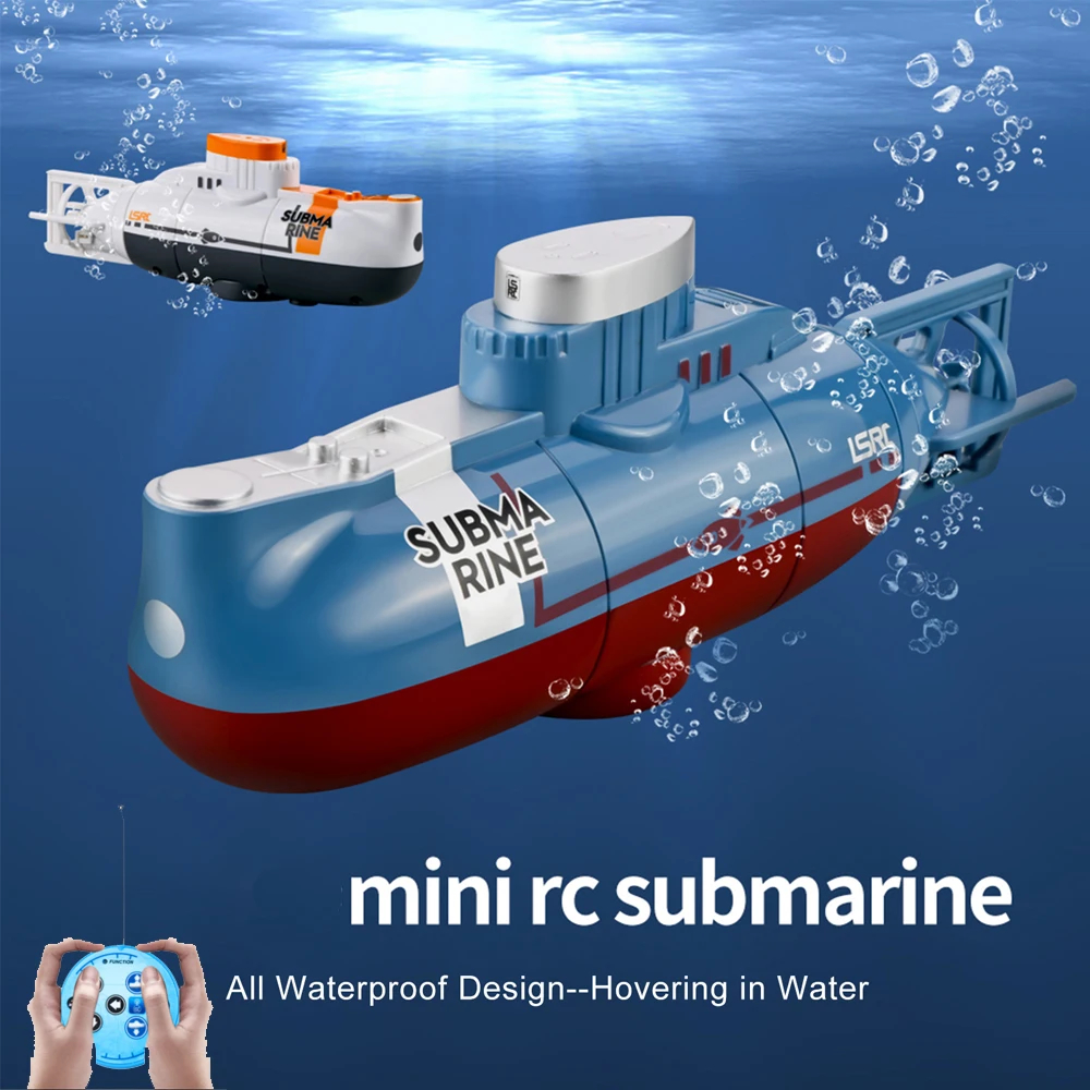 NM59083 RC Boat Submarine 0.1m-s Speed Remote Control Boat Waterproof Diving Toy Simulation Model Gift for Kids Boys Girls Child