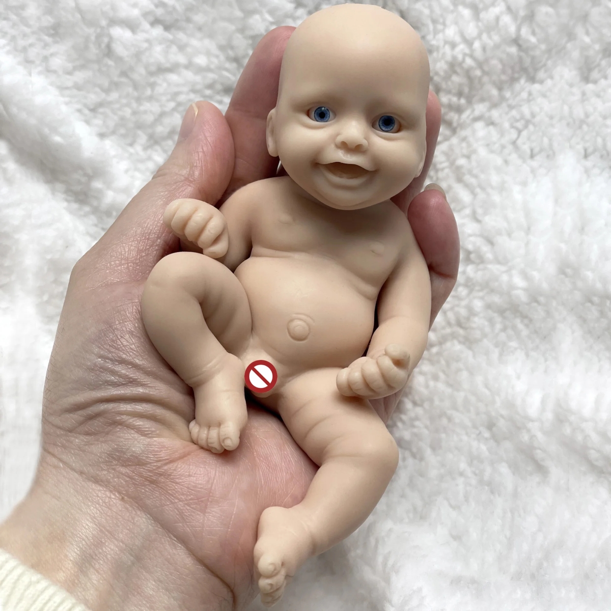 NM59086 Mini Palm Silicone Bebe Reborn Kits Unpainted Handmade Soft  born Doll Unzip Childrens Toys