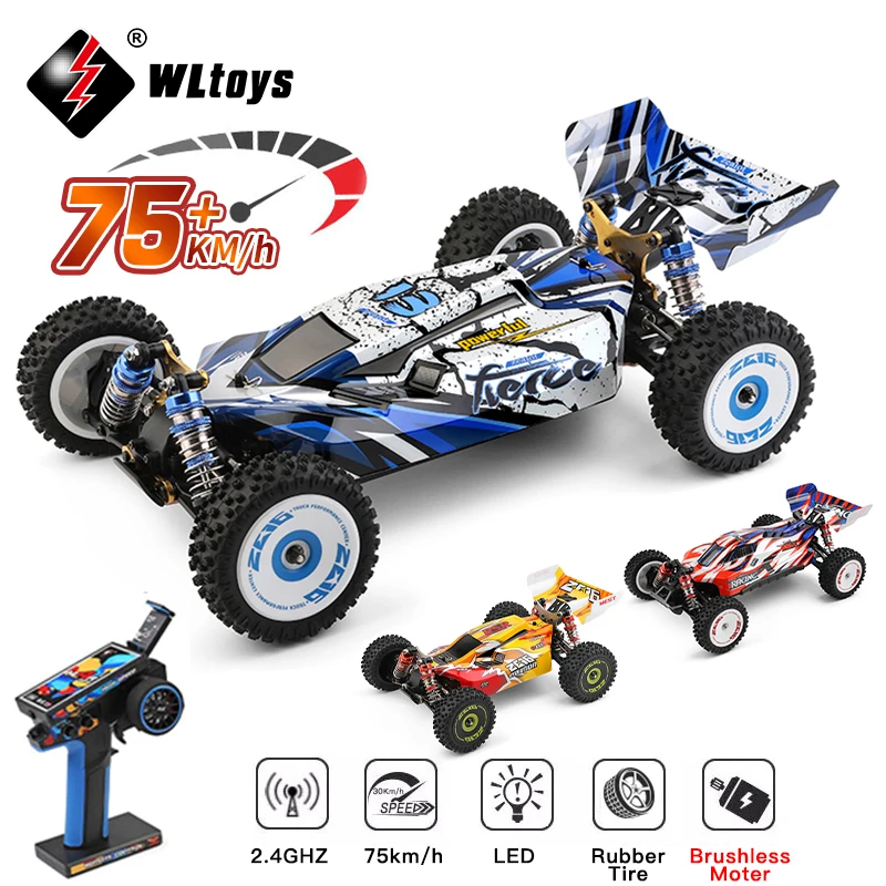 NM61973 124017 V8 75km-H 2.4G RC Car Brushless 4WD Electric High Speed Off-Road Drift Remote Control Toys for Children