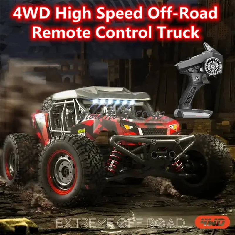 NM61994 Speed Desert Off Road Remote Control Truck 4WD 1-16 60 KMPH LED Highlight Light Independent Shock Absorption RC Truck Car