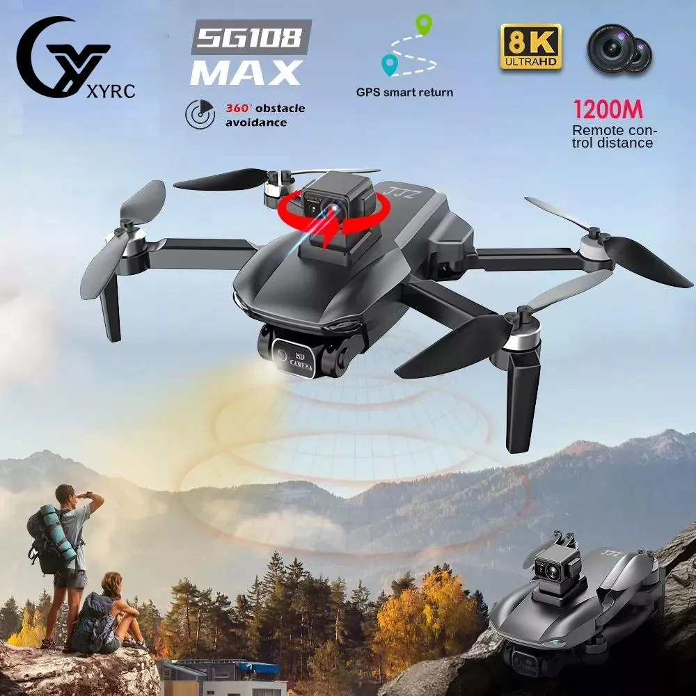 NM62025 Max GPS Drone 4K Dual HD Camera 2-Axis Gimbal Professional Obstacle Avoidance Foldable RC Quadcopter Helicopter Toys
