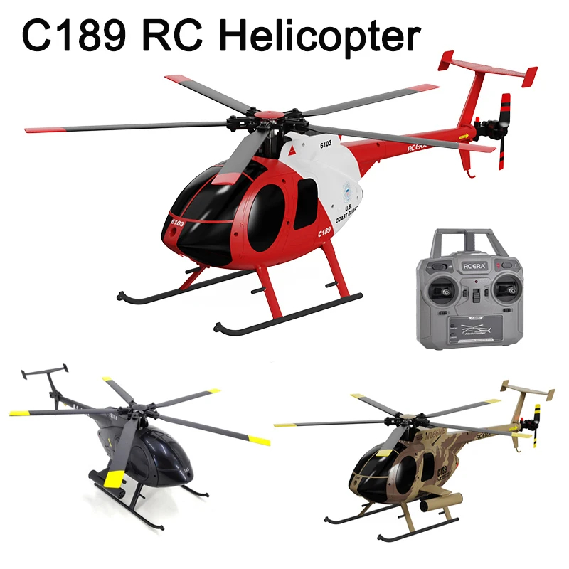 NM62048 C189 RC Helicopter MD500 Brushless Motor Dual-Motor Remote Control Model 6-Axis Gyro Aircraft Toy
