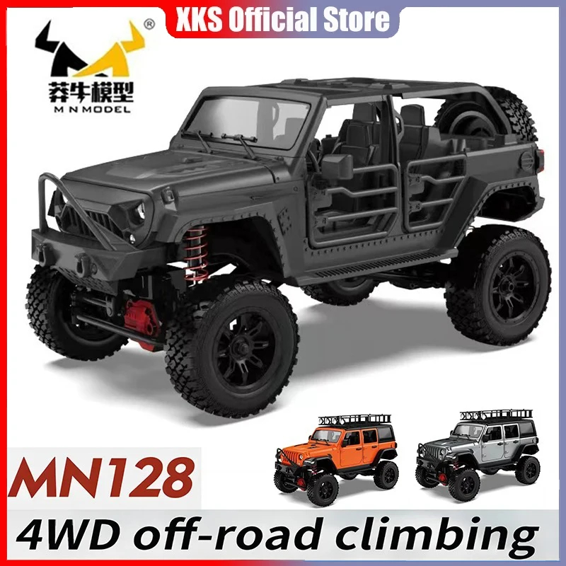 NM62052 Crawler 4x4 Car MN128 2.4G Climbing Buggy Professional with LED Light Full Scale Remote Control Cars Toys for Boys Gift - Multi Color