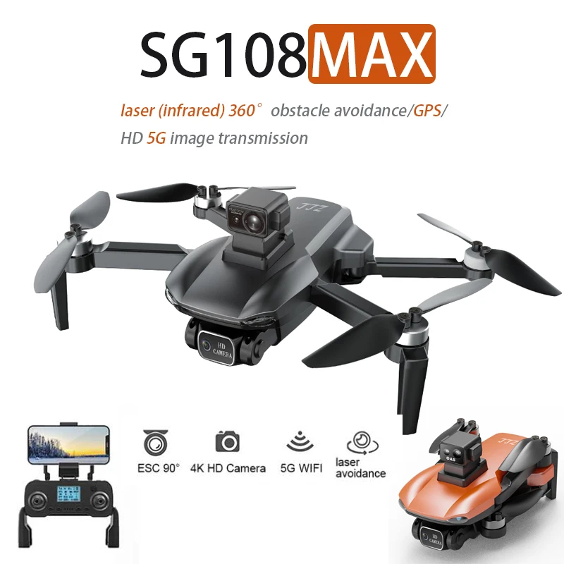 NM61837 Max Drone Professional Quadcopter with 4K HD Camera GPS 5G Wi-Fi FPV Obstacle Avoidance Aerial RC Quadcopter