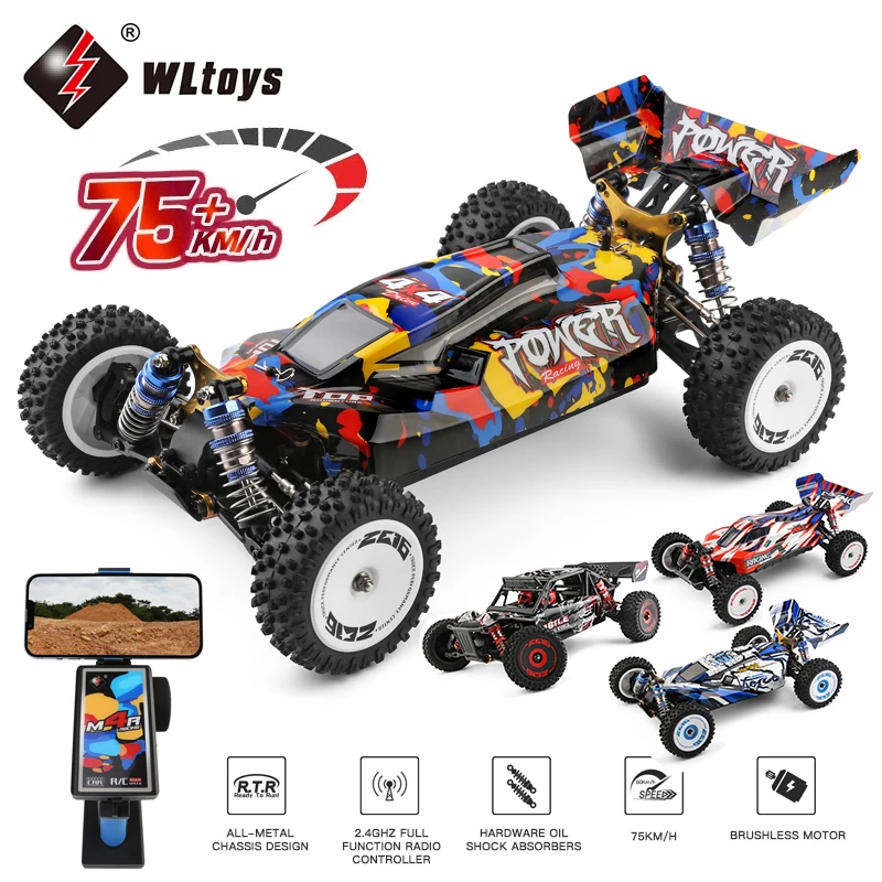 NM61850 124007 75 KMPH 4WD Professional Racing Remote Control Cars High Speed Drift Monster Truck Childrens RC Toys for Boys