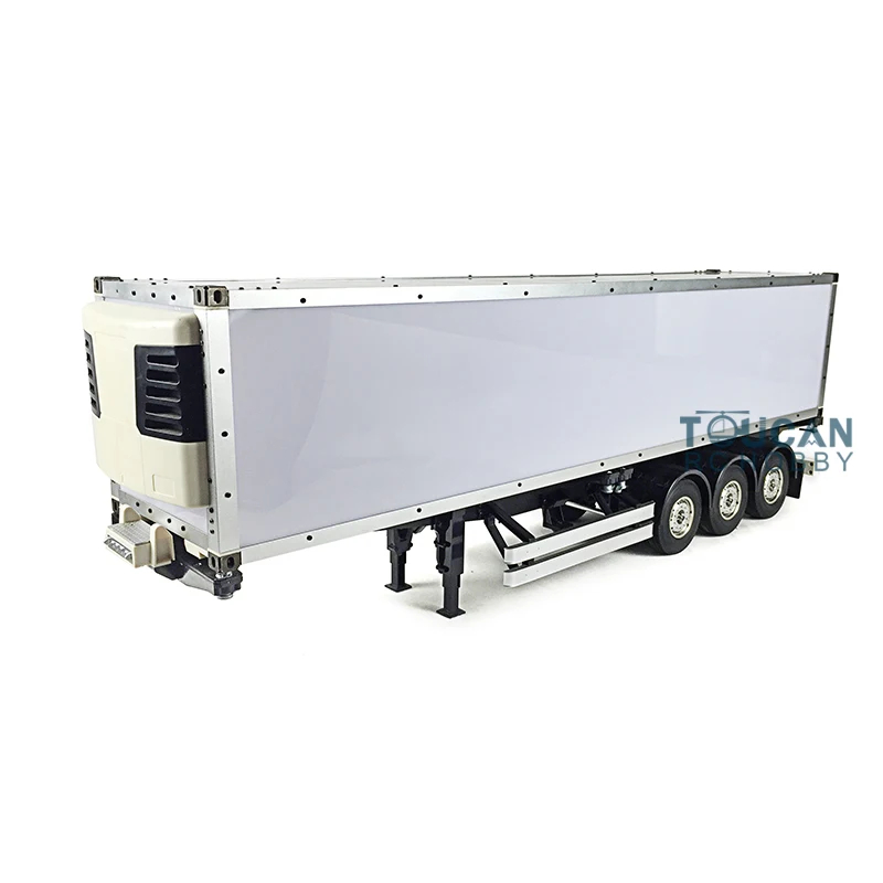 Picture of UNO1RC NM62583 40 ft. RC Hobby 1 by 14 Reefer Semi Trailer Unpainted 3Axles Chassis Container Tractor Truck Model Toy