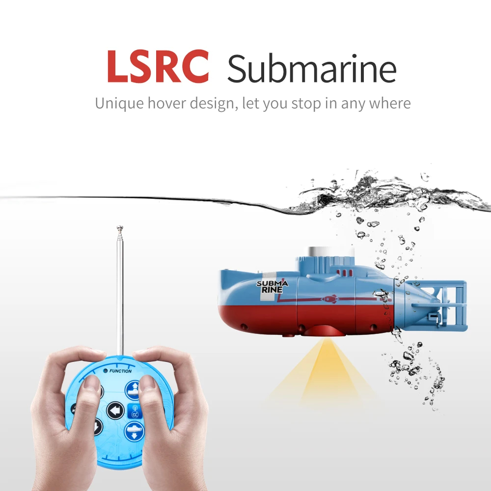 NM58234 Remote Control Submarine Electric RC Boat 6 Channel Mini Wireless Remote Control Diving Model for Childrens Toys for Gift