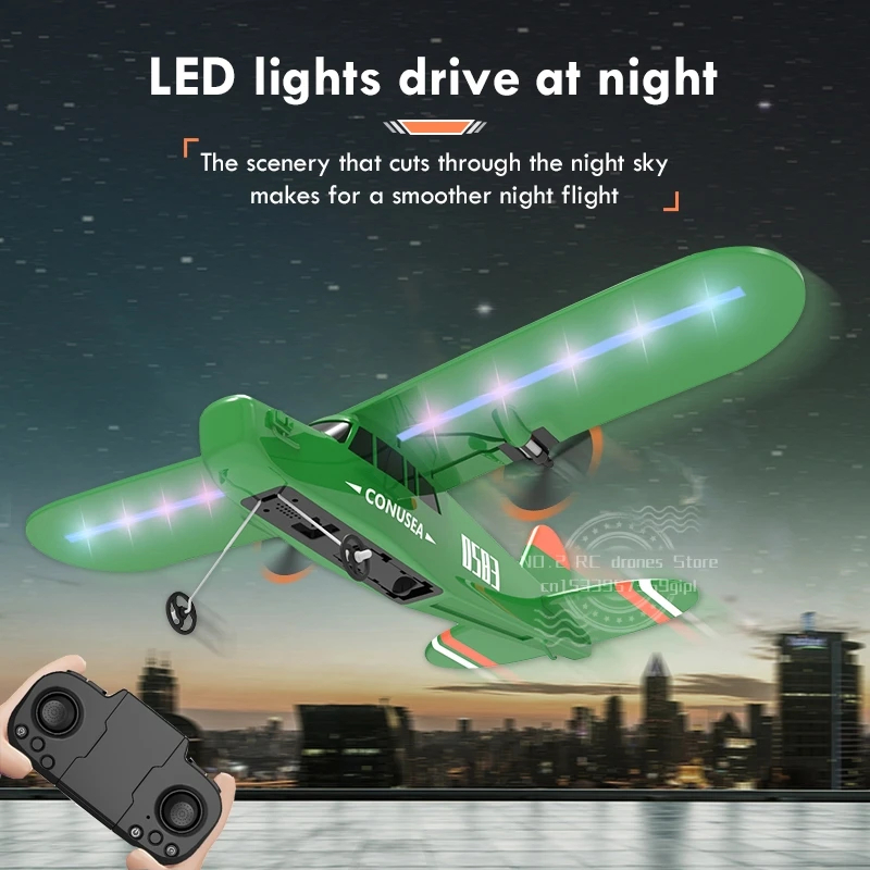 NM58249 Remote Control Fighter Glider RC Plane Wingspan RC Drone Airplane UAV Children Game Toy Kids Gift Boy Aviation Flight Model - Gray