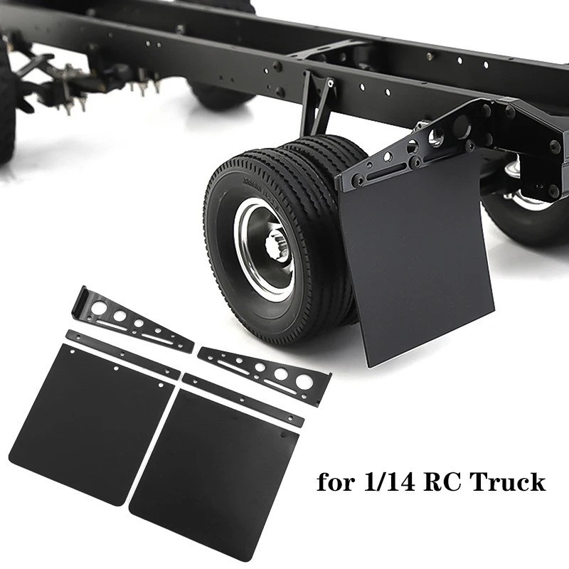 NM58397 Simulation Rubber Fender Mudguard for 1 by 14 Tamiya RC Dump Truck Scania 770S R620 Volvo Benz Man TGX Lesu Car Accessories - Black