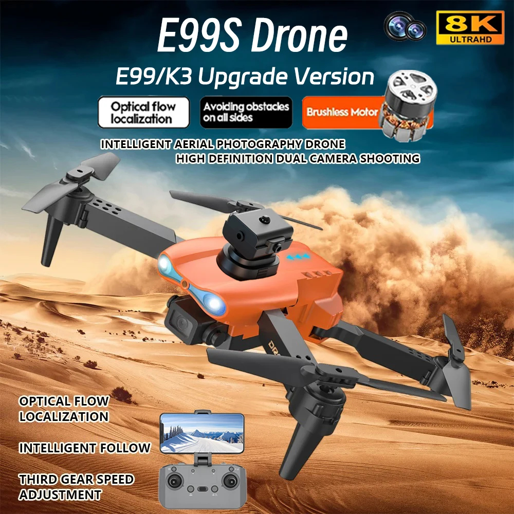 NM58430 K3 Pro Upgraded Drone HD 8k Double Camera High Hold Mode Foldable RC Wi-Fi FPV Aerial Photography Quadcopter Toys Helicopter