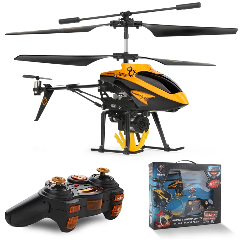 NM58449 Control Airplane WLToys V388 RC Drone 2.4G 3.5CH Colorful Lights with Hanging Basket RC Quadcopter Helicopter Toys