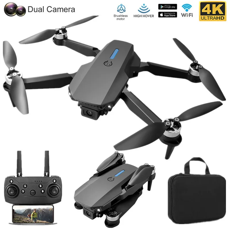 NM60018 Drone E88 Brushless Motor 4K HD Aerial Photography Dual Camera Folding Quadcopter RC Helicopter Childrens Toy