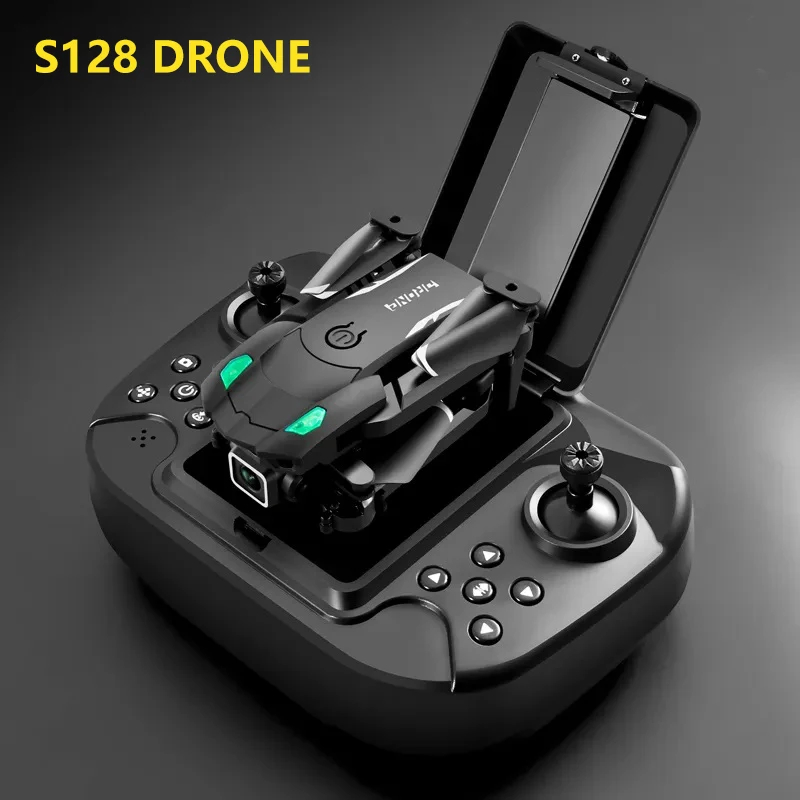 NM60086 S128 Mini Drone 4K Professional HD Camera Three Obstacle Avoidance Air Pressure Fixed Height Foldable Quadcopter Apron