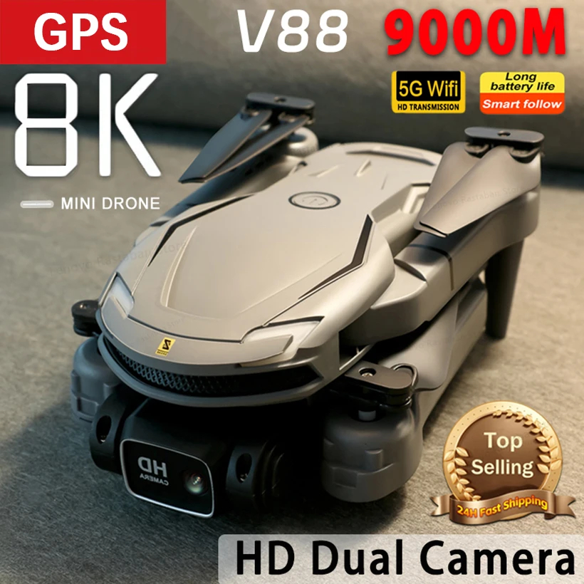 NM60168 Drone 8K Professional HD Dual-Camera 5G Wi-Fi GPS Return Drone Mini RC Quadcopter Toy FPV 9000M