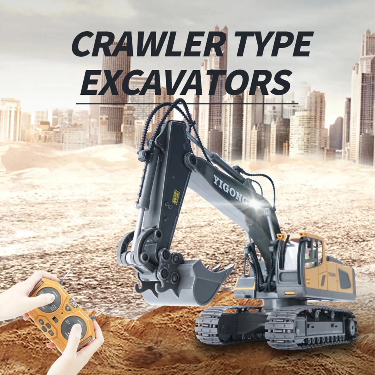NM60183 Crawler Remote Control Excavator 1 by 20 2.4G Wireless RC Car for Boys Gifts USB Rechargeable for Children