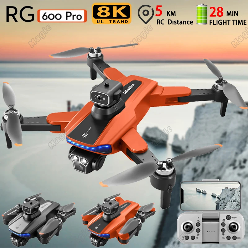 NM60279 RG600 PRO MAX Mini Drone GPS Professional Obstacle Avoidance 8K Dual HD Camera Quadcopter Brushless Foldable RC Helicopter