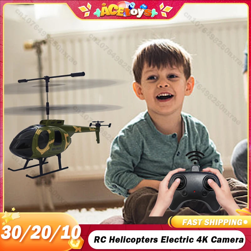 NM60304 Helicopters Electric Remote Control 4K Camera Light Airplanes Model Children Aircraft Quadcopter Kids Drone Toys for Boys