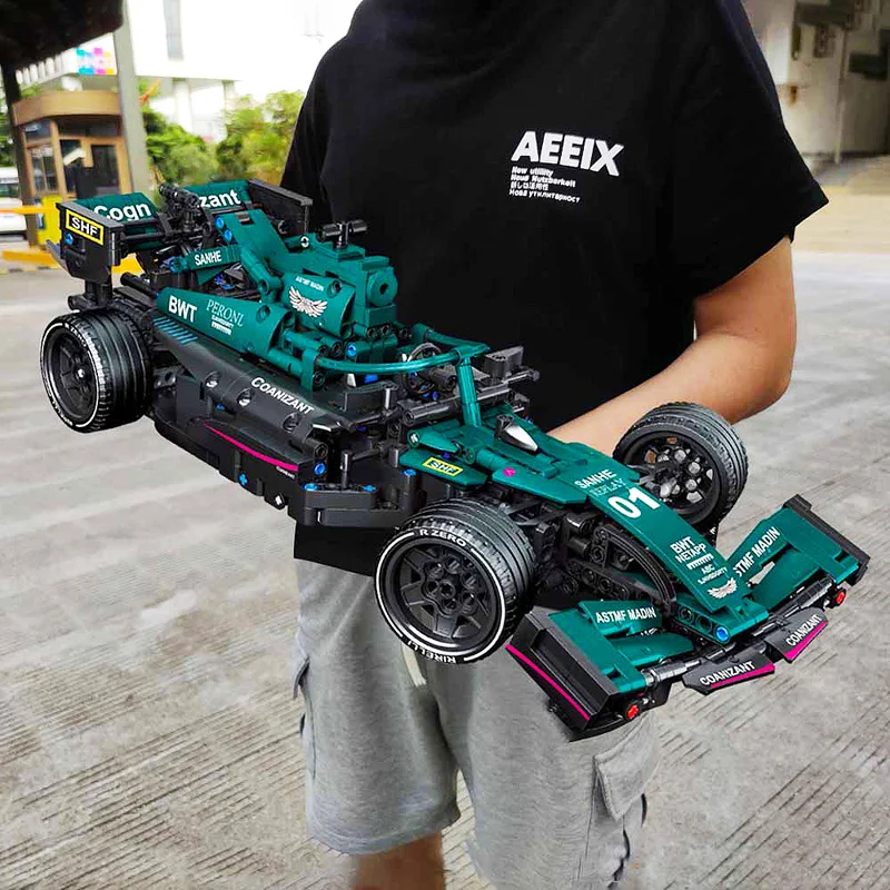 NM58323 Building Blocks F1 Formula 1 Remote Control Super Racing Car MOC Bricks RC Technical Model Toy, 1089 Piece
