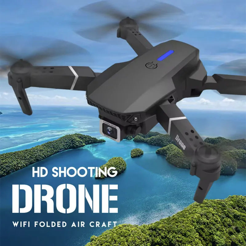 NM58442 E88Pro RC Drone 8K Professional with 1080P Wide Angle HD Camera Foldable RC Helicopter Wi-Fi FPV Five-Way Obstacle Avoidance