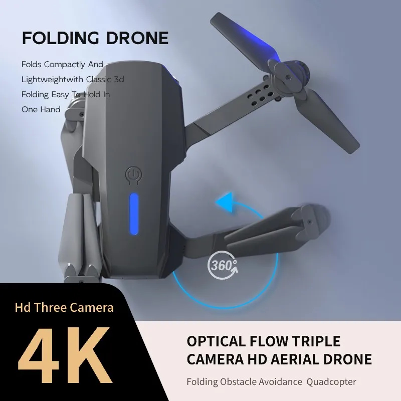 NM58457 4K RC Drone 1080P Wide Angle Dual HD Camera Optical Streaming HD Dual Camera Aerial Quadcopter Drone