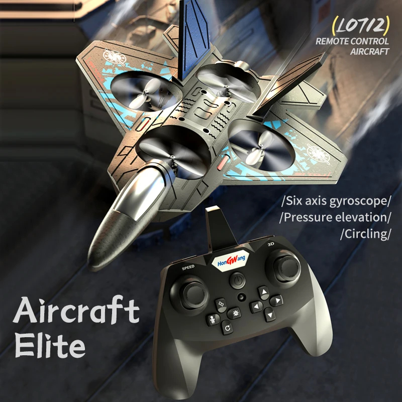NM58462 RC Plane 2.4G Remote Control Aircraft Gravity Sensing Aircraft Glider with Light EPP Foam Fighters for Boys Children