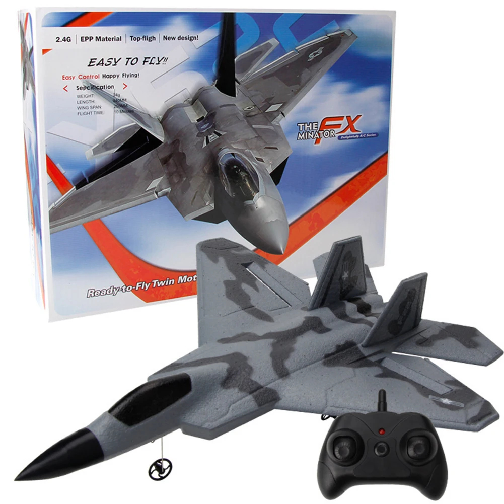 NM58468 2.4G Remote Control Glider Fixed Wing F22 Fighter Airplane Foam RC Aircraft for Boys Girls Birthday Christmas Gifts