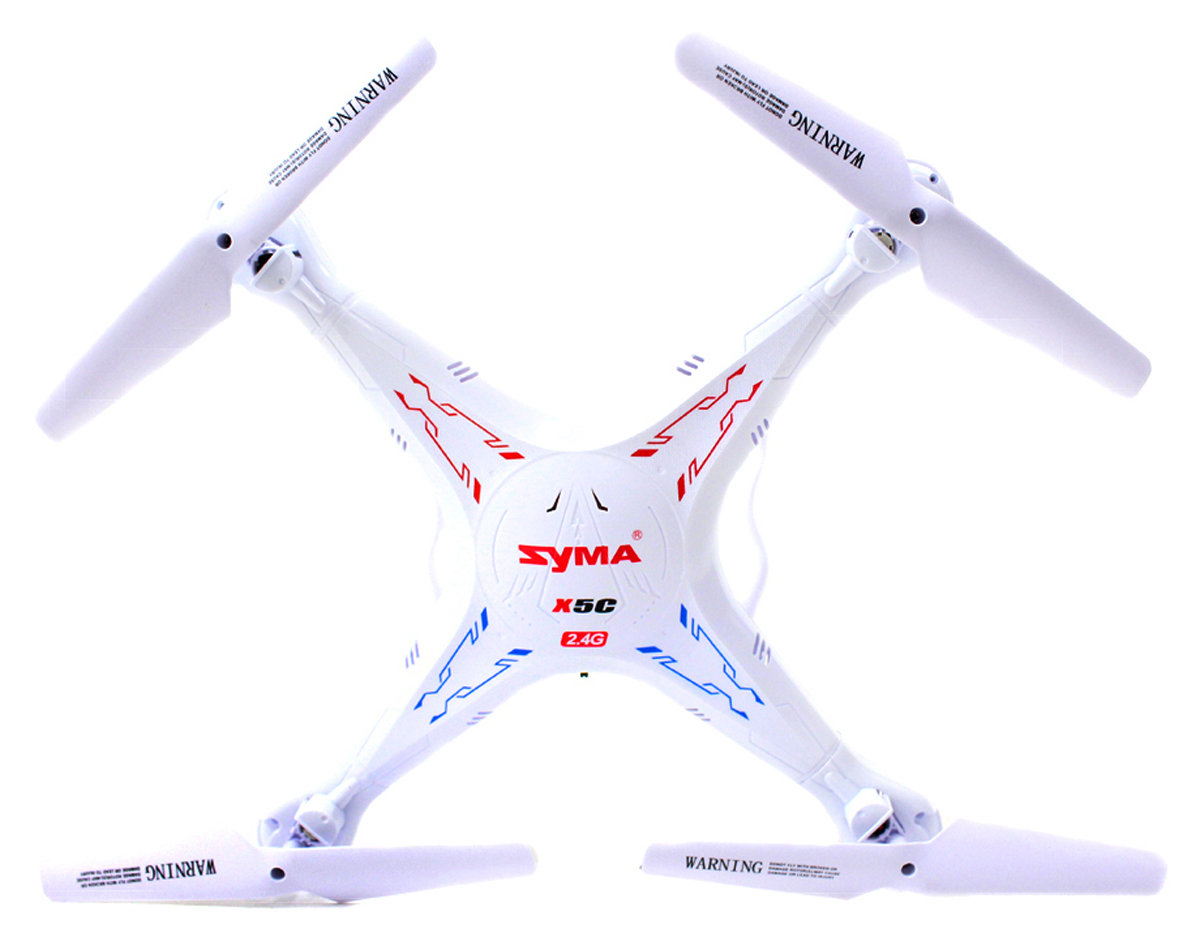 12 in. iBot Syma 4 Channel 2.4 Ghz 6 Axis Gyro Remote Control Quadcopter Plus 2.0MP HD Camera & 2G SD Card