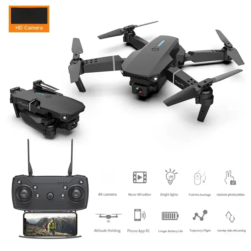 NM58697 Drone 4K HD Dual Camera Fixed Height E99 Remote Control Aircraft Cross-border Drone