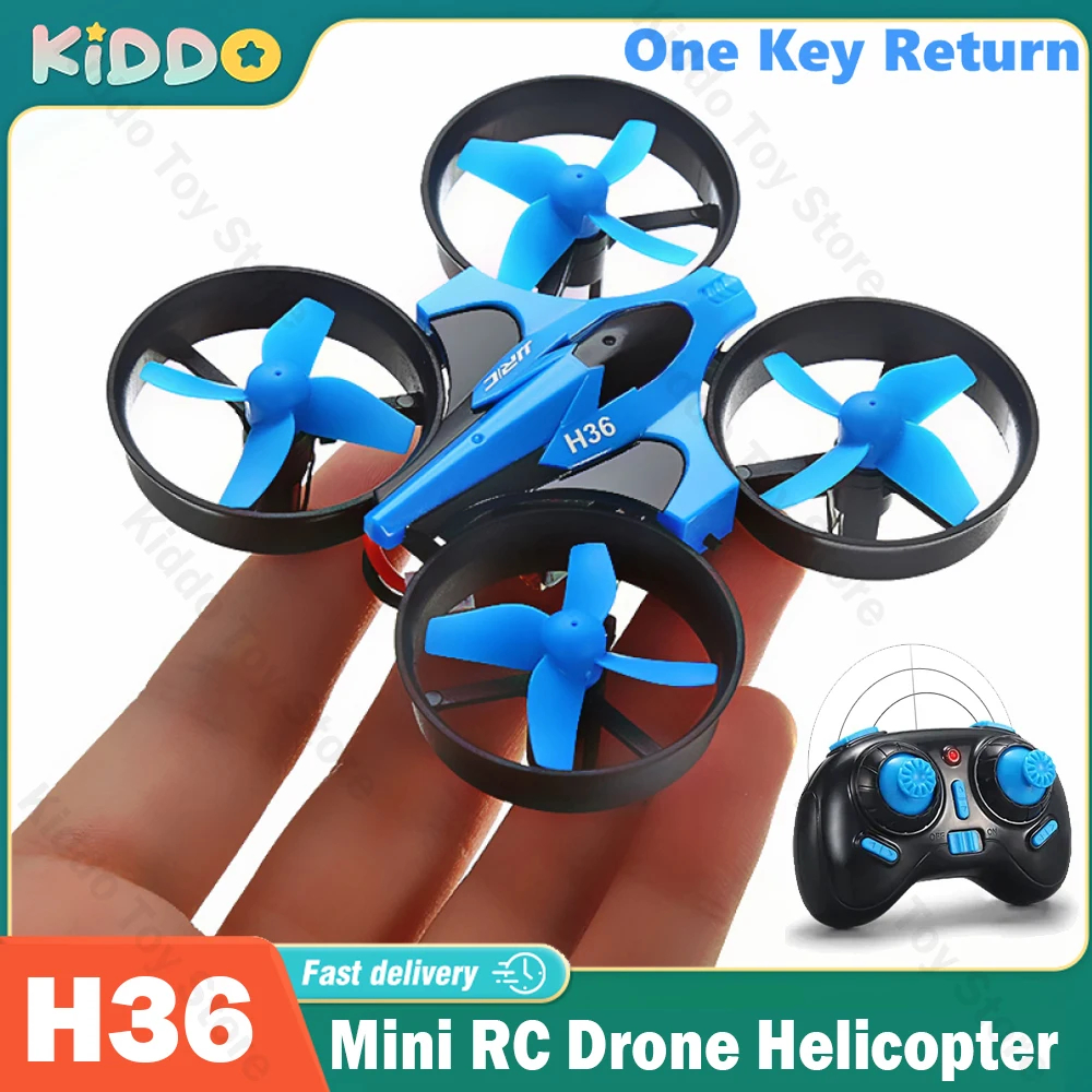 NM58753 H36 Mini RC Drone Helicopter 4 Channels 2.4G 6-Axis Headless Mode Foldable Quadcopter Toy Gift RC Helicopter One-Key Return